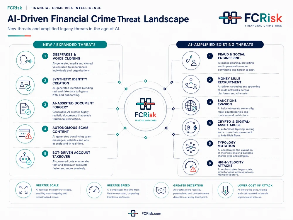 AI-Driven Financial Crime Threat Landscape diagram